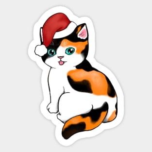 Meowy Christmas Kitten Sticker